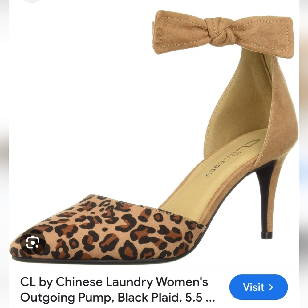 NWT.CL by Chinese Laundry Leopard and Tan Heels